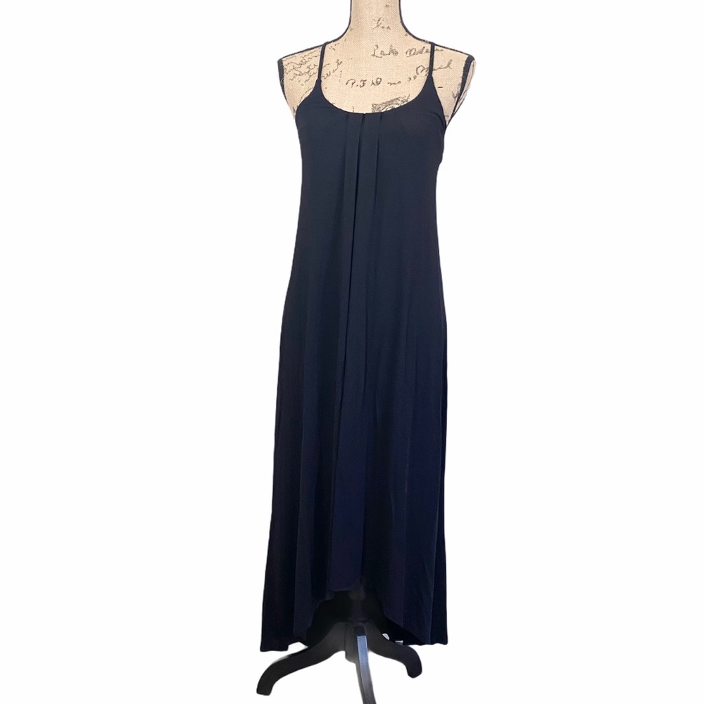 Cynthia Rowley black strappy back maxi dress